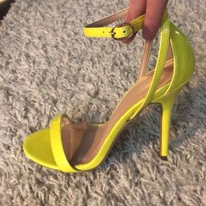 Yellow Charlotte Russe heels, never worn.